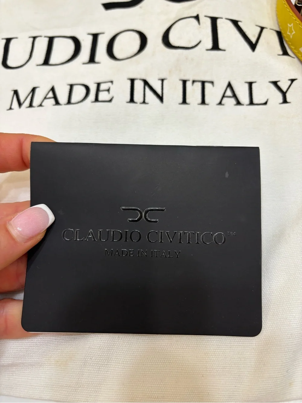 💛 Claudio Civitico “Atae” Yellow Leather Crossbody – Special Edition
